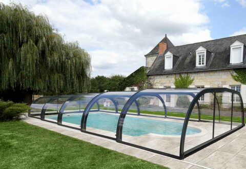Abri de piscine mi-haut cintré confort - Rénoval abri 49 - Pontneuf
