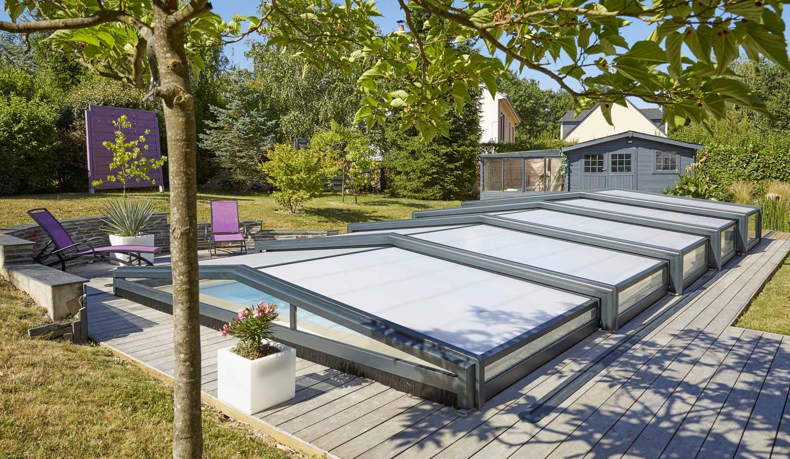 Rénoval abri de piscine bas