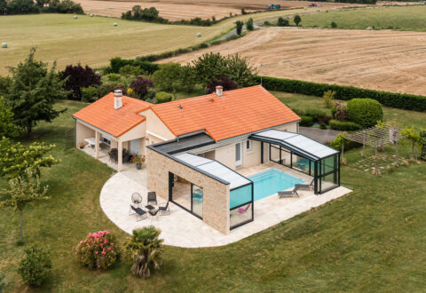 Abri de piscine haut adossé Rénoval abris