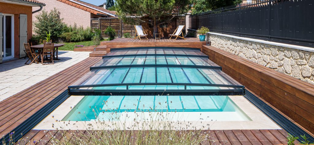 Abri de piscine semi-plat Rénoval